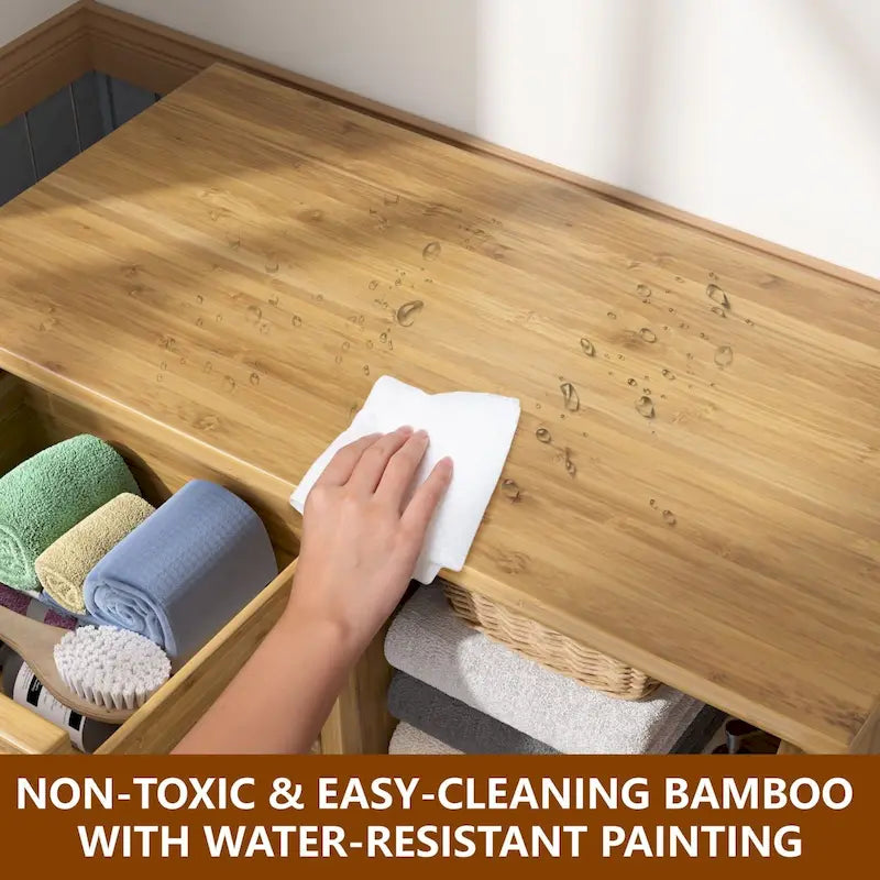 Meuble de rangement sur pied pour salle de bain VEIKOUS avec 4 tiroirs