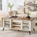 Table basse relevable Mid-Century Modern avec rangements
