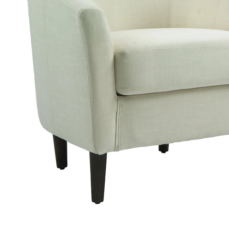 Lot de 2 fauteuils club modernes en lin style tonneau