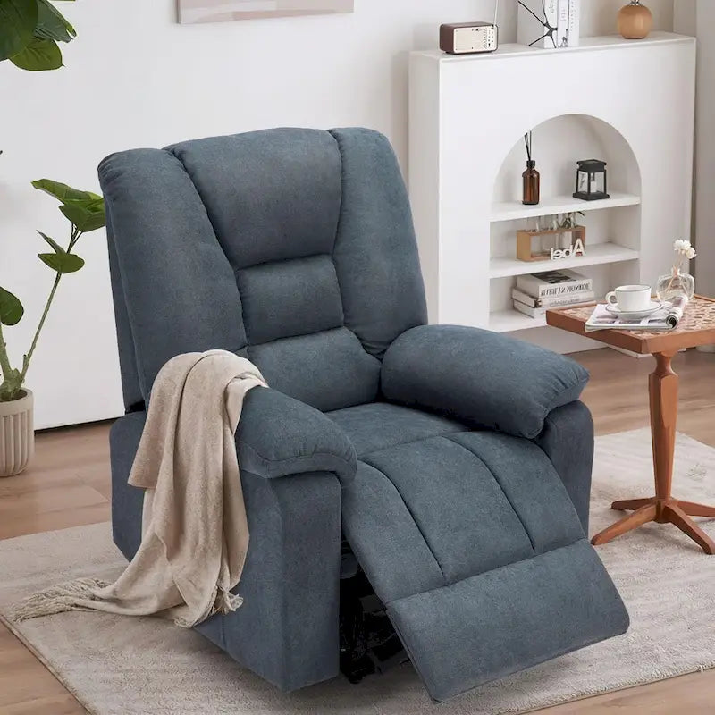 Fauteuil inclinable releveur avec massage, port de chargement USB et porte-gobelet