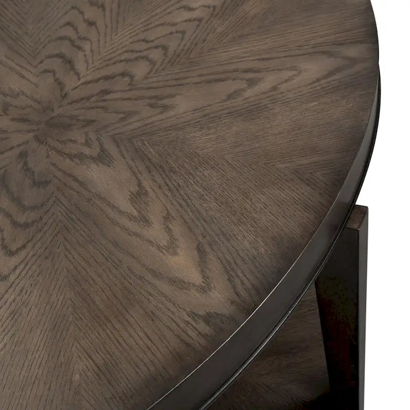 Table basse ovale avec roulettes et étagère de rangement inférieure