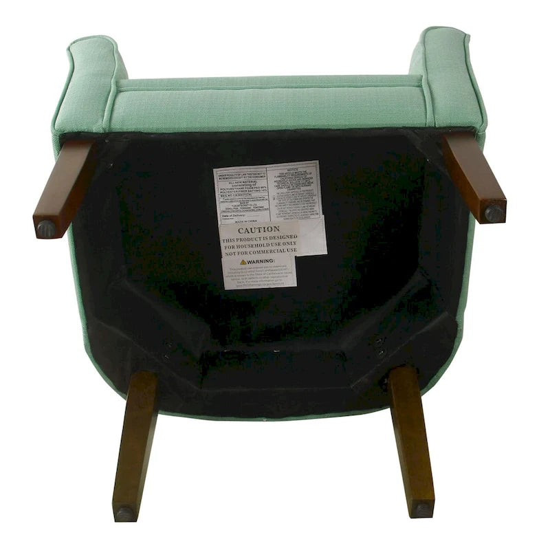 Fauteuil rembourré en forme de tonneau – Style moderne du milieu du siècle, coussin semi-ferme et pieds en bois