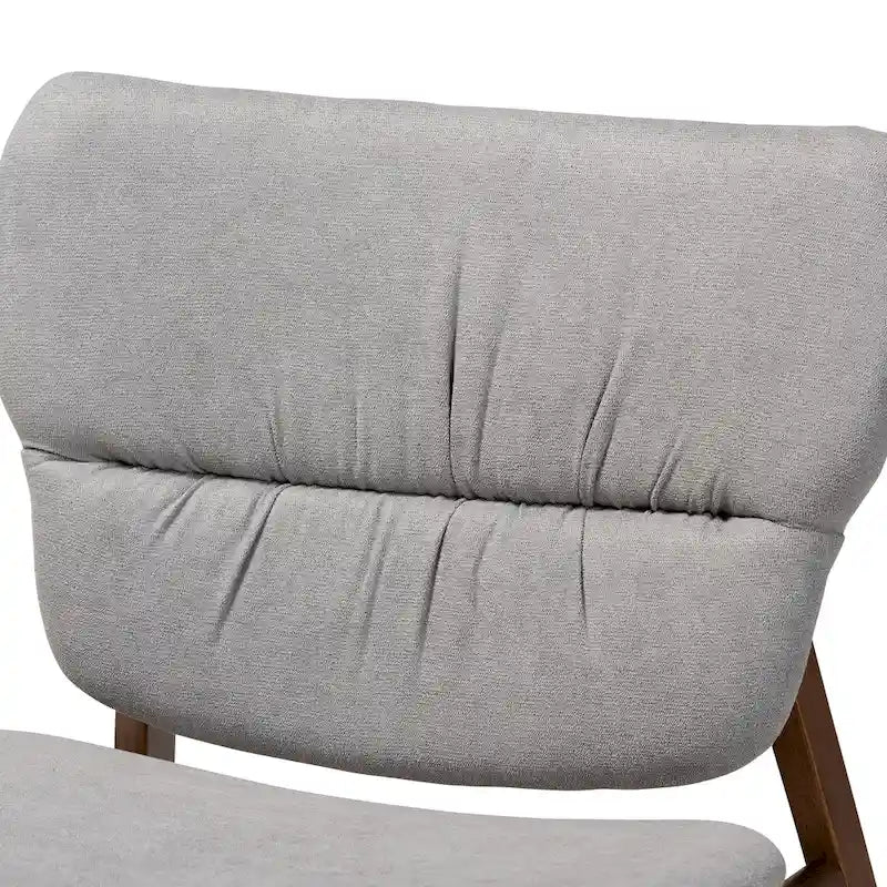 Fauteuil d'appoint Mid-Century Modern avec dossier capitonné et pieds inclinés en bois massif