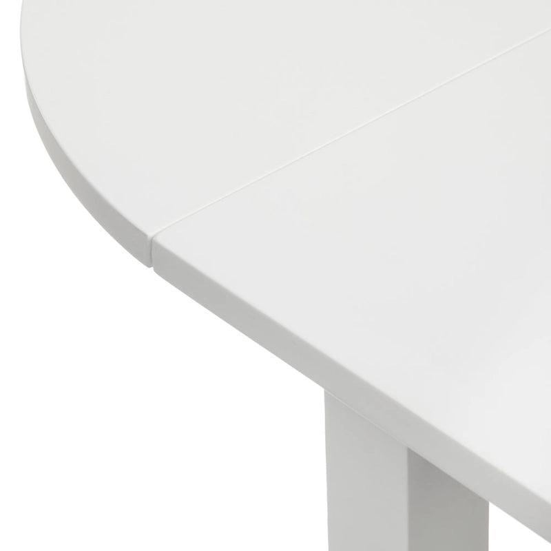 Table à manger à abattants en bois d'hévéa massif — Style ferme moderne, 3 places assises