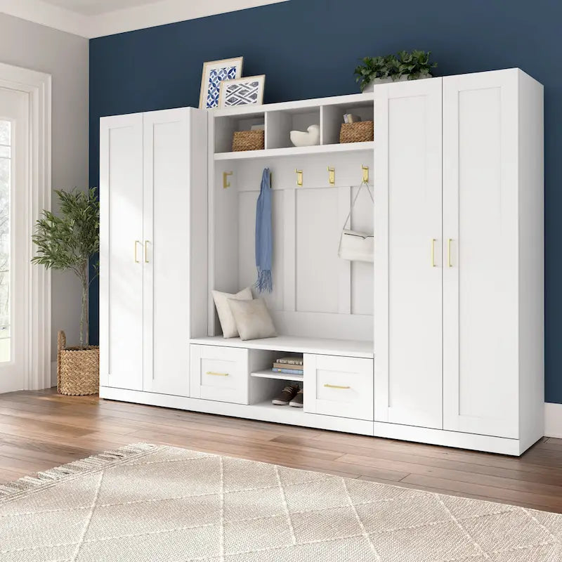 Meuble de rangement haut 30W avec portes et étagères réglables