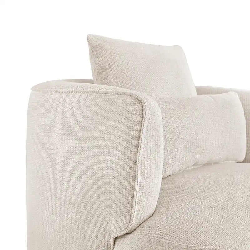 Fauteuil d'appoint pivotant moderne avec rotation à 360° et assise rembourrée