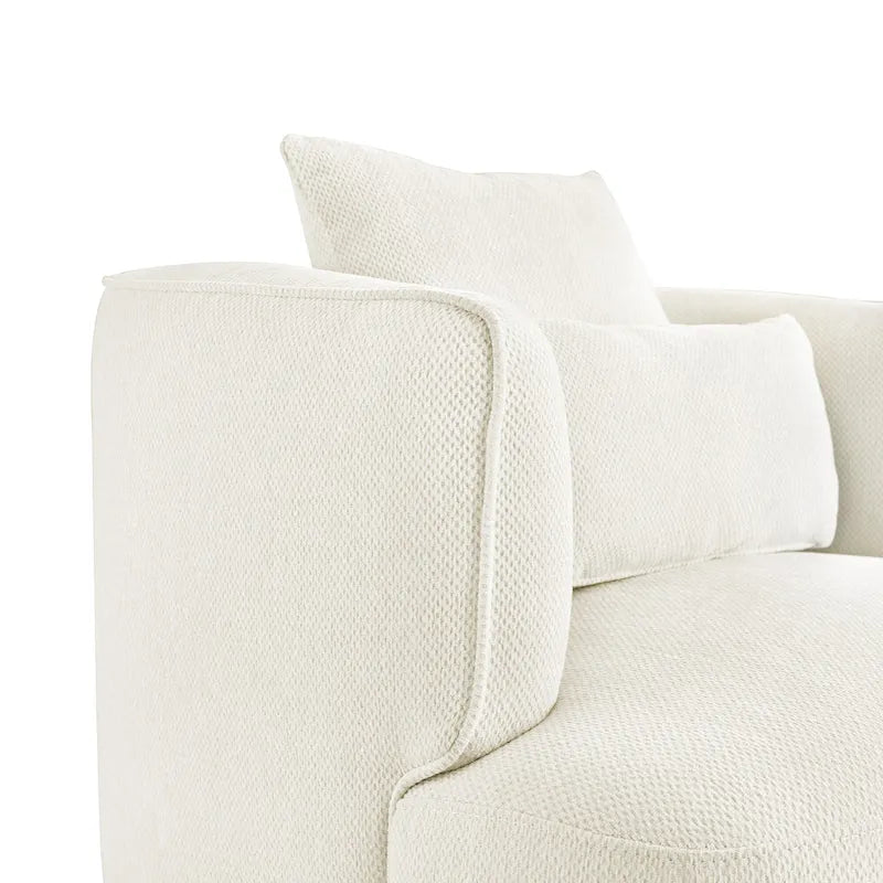 Fauteuil d'appoint pivotant moderne avec rotation à 360° et assise rembourrée