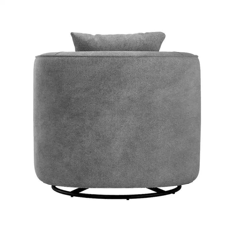 Fauteuil d'appoint pivotant moderne avec rotation à 360° et assise rembourrée