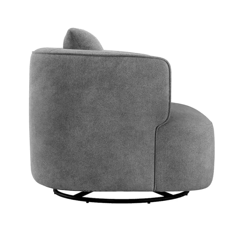 Fauteuil d'appoint pivotant moderne avec rotation à 360° et assise rembourrée