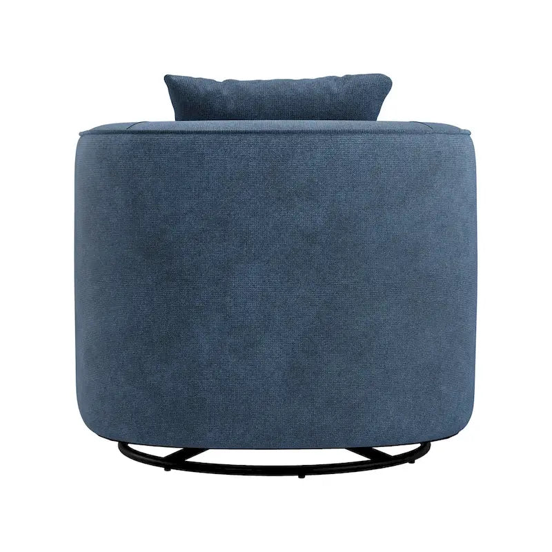 Fauteuil d'appoint pivotant moderne avec rotation à 360° et assise rembourrée