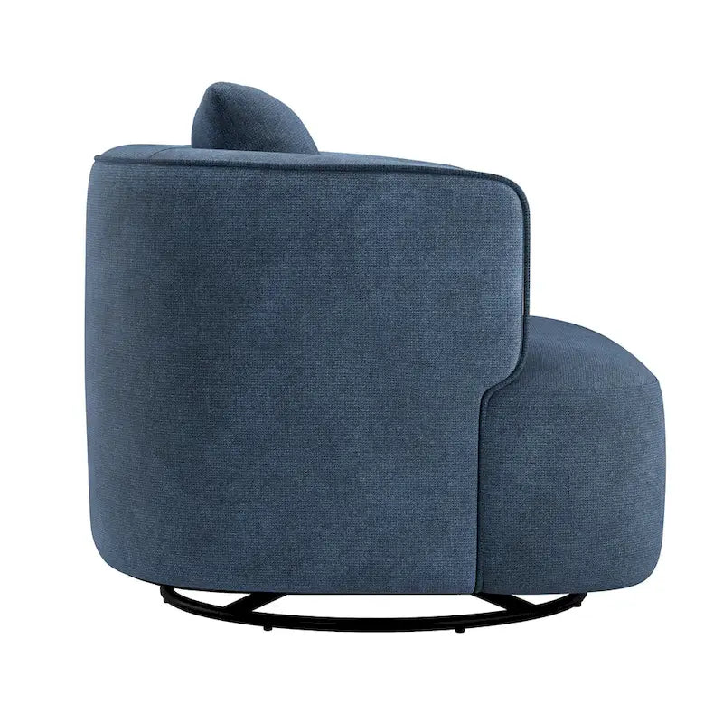 Fauteuil d'appoint pivotant moderne avec rotation à 360° et assise rembourrée