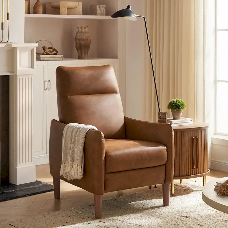 Fauteuil inclinable à dossier haut ergonomique avec repose-pieds rétractable