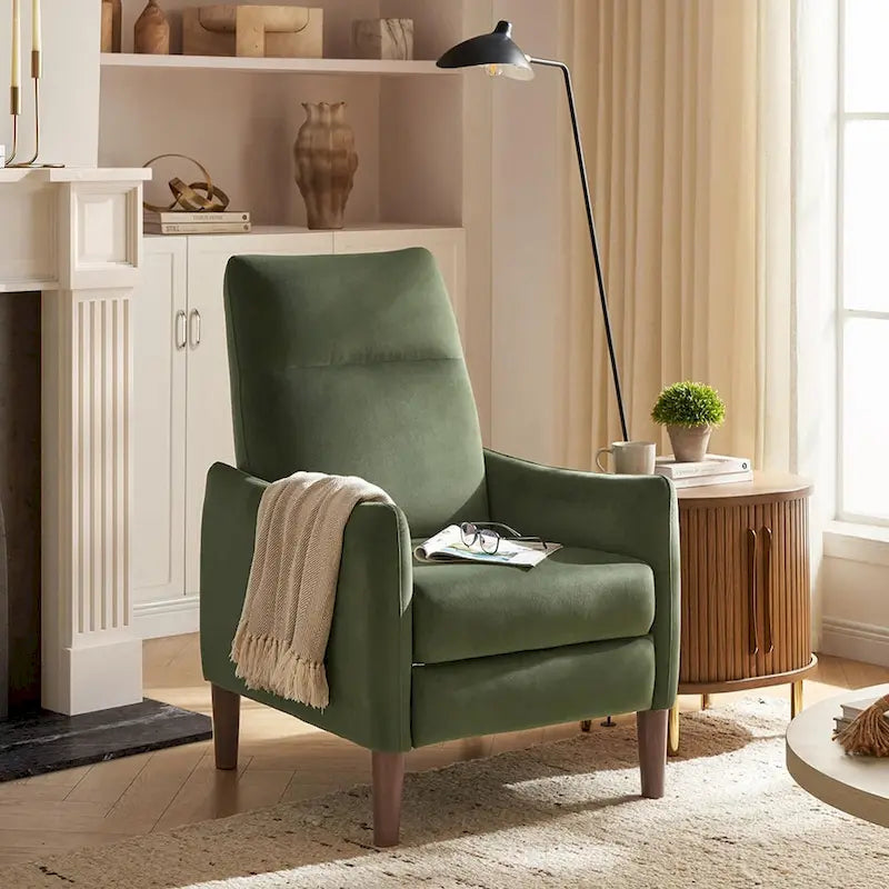 Fauteuil inclinable à dossier haut ergonomique avec repose-pieds rétractable