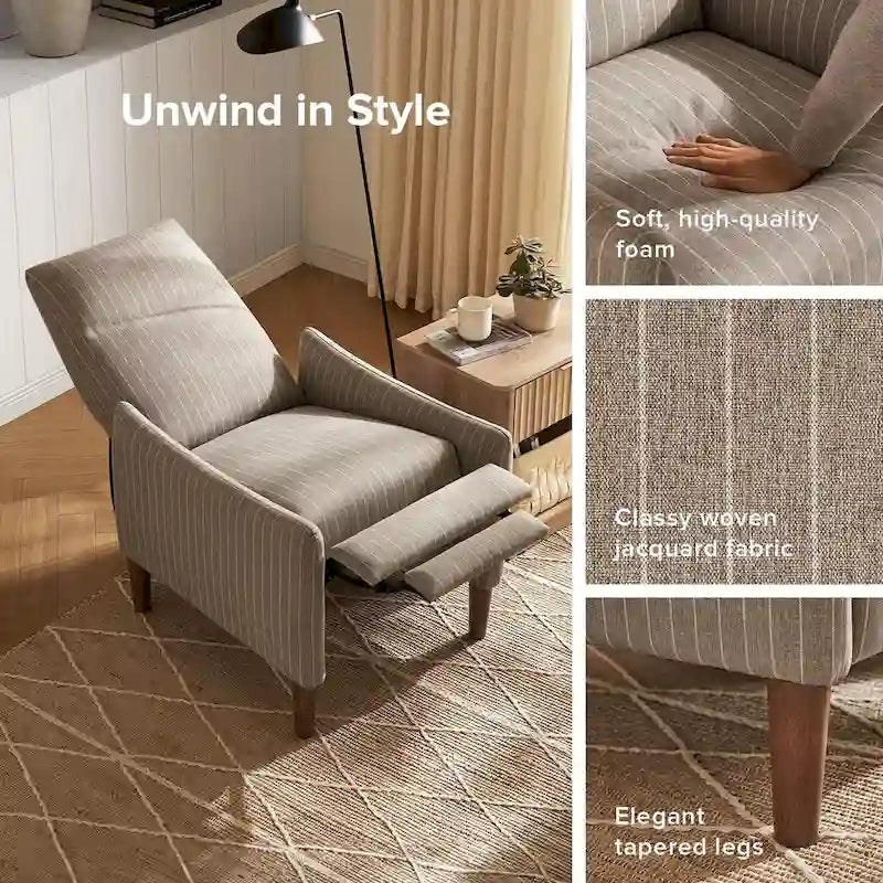 Fauteuil inclinable à dossier haut ergonomique avec repose-pieds rétractable