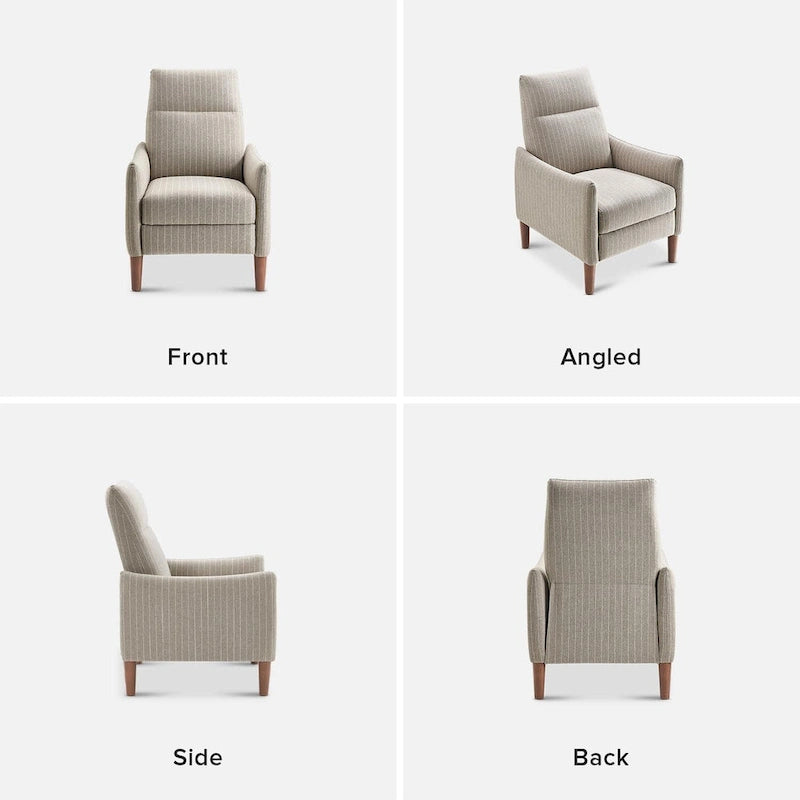 Fauteuil inclinable à dossier haut ergonomique avec repose-pieds rétractable