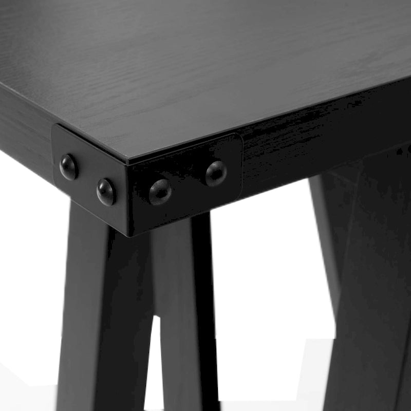 Console étroite avec étagère de rangement à lattes — Table d'entrée, de couloir et de canapé