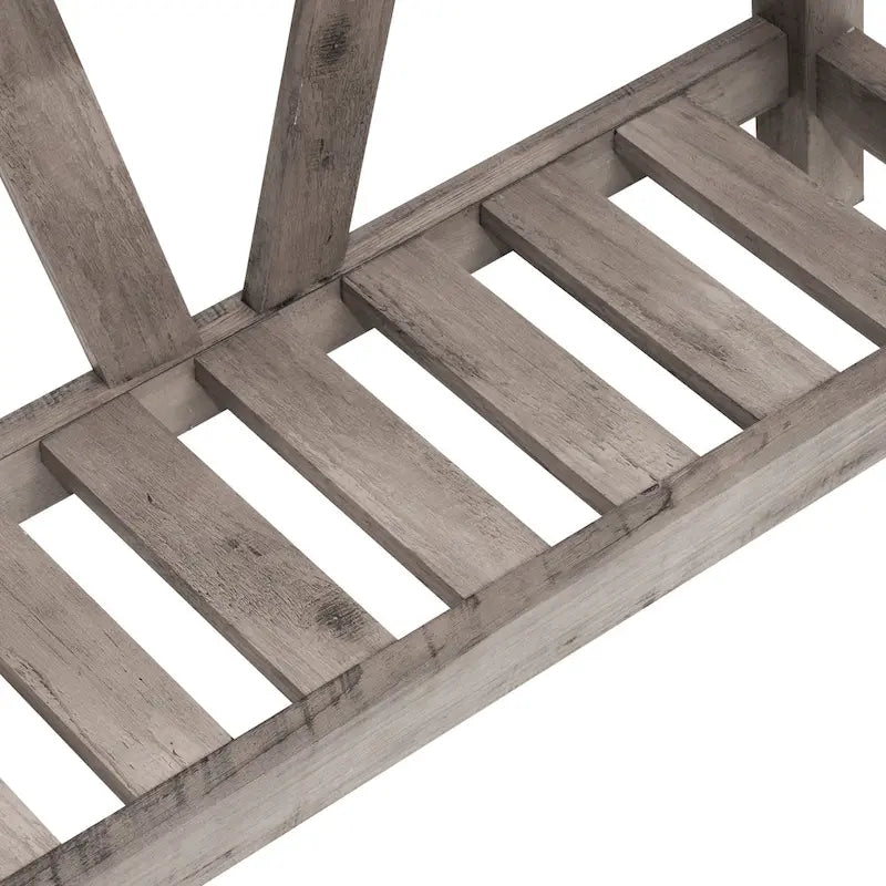 Console étroite avec étagère de rangement à lattes — Table d'entrée, de couloir et de canapé