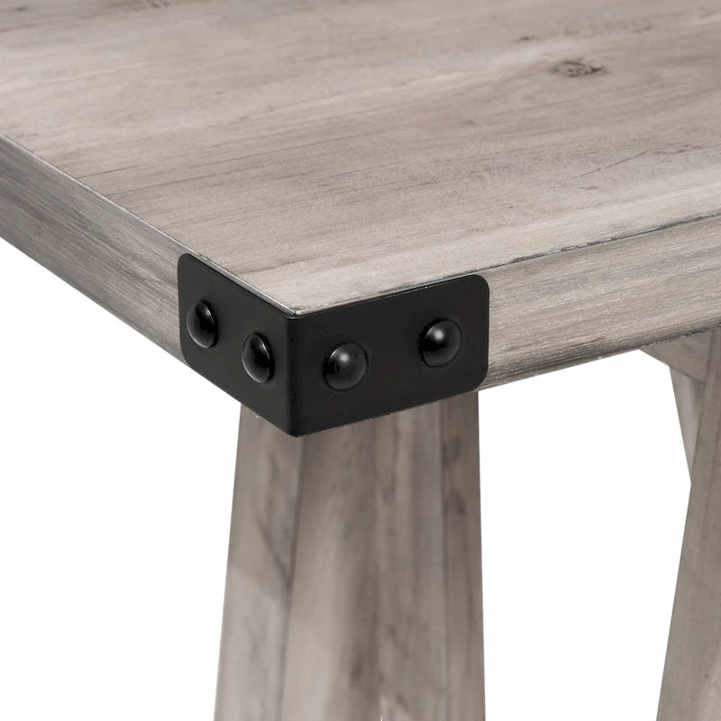 Console étroite avec étagère de rangement à lattes — Table d'entrée, de couloir et de canapé