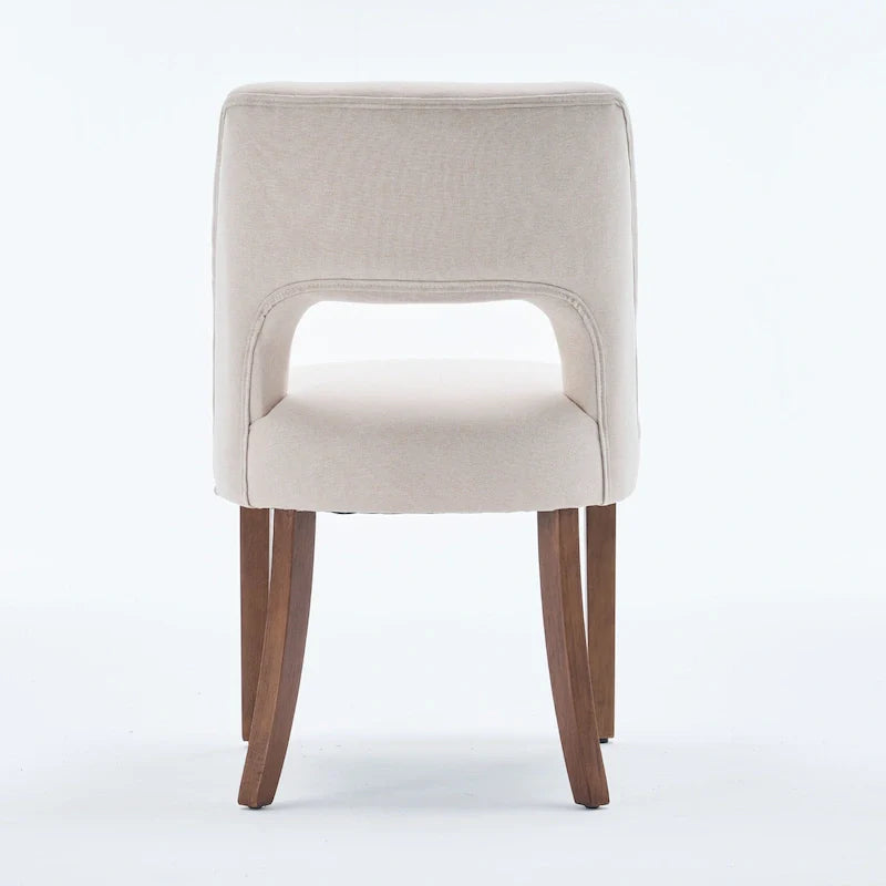 Lot de 4 chaises de salle à manger rembourrées en tissu