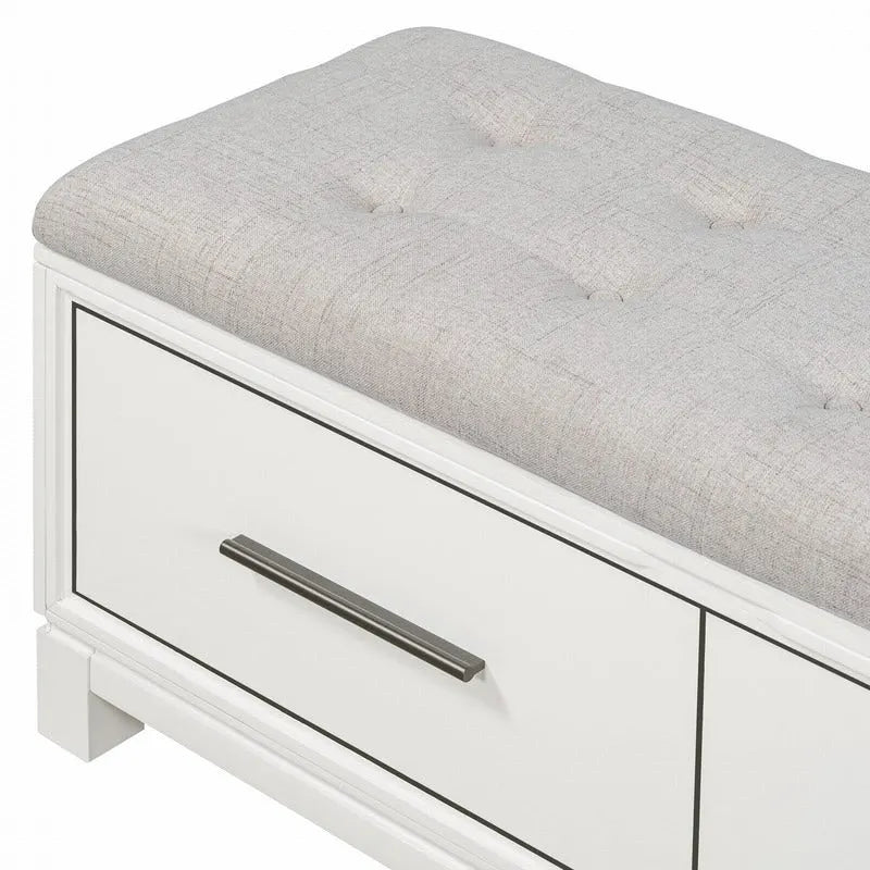 Banc à chaussures avec coussin amovible et rangement dissimulé pour l'organisation de l'entrée et du salon
