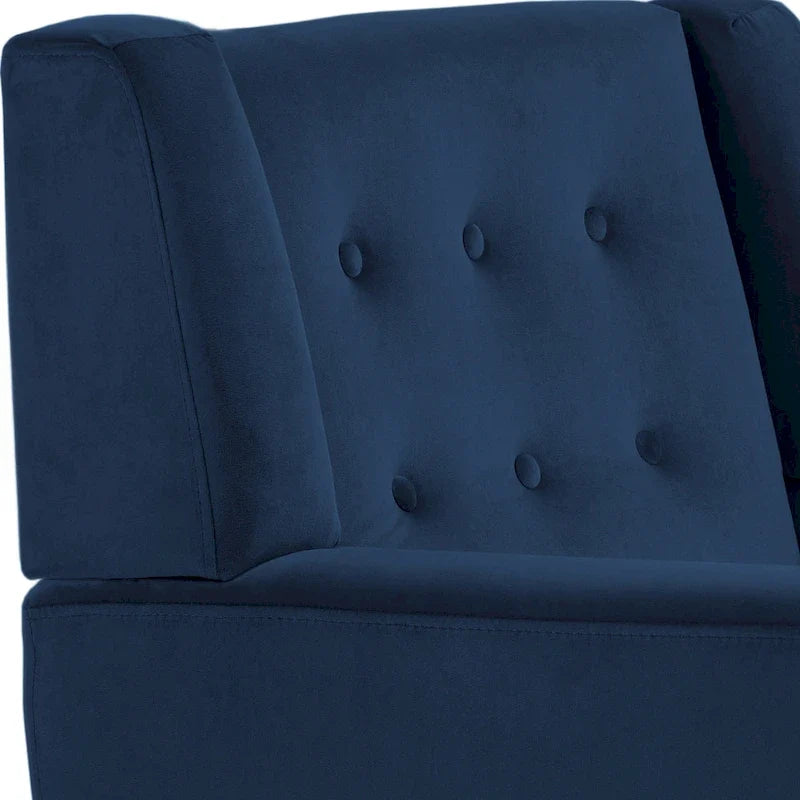 Lot de 2 fauteuils d'appoint en velours pour salon