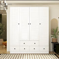 Armoire-penderie autoportante 59 po de large, grand format, blanche