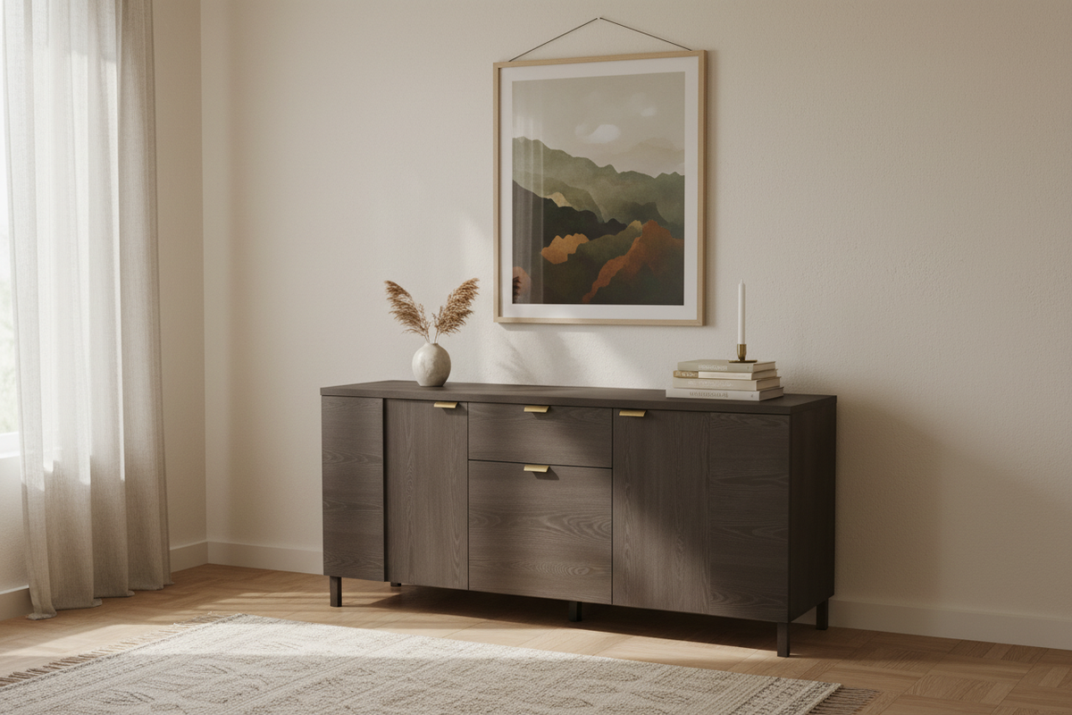 Wood Sideboard - Indoor Scene